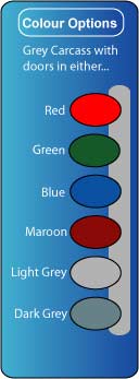 colour options available for cube lockers